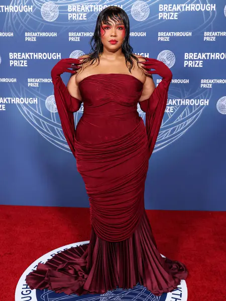 Robert Wun 'u giyen Lizzo, 5 Nisan 2025' te Santa Monica, Los Angeles, Kaliforniya, ABD 'de düzenlenen Barker Hangarı' nda düzenlenen 11.. 