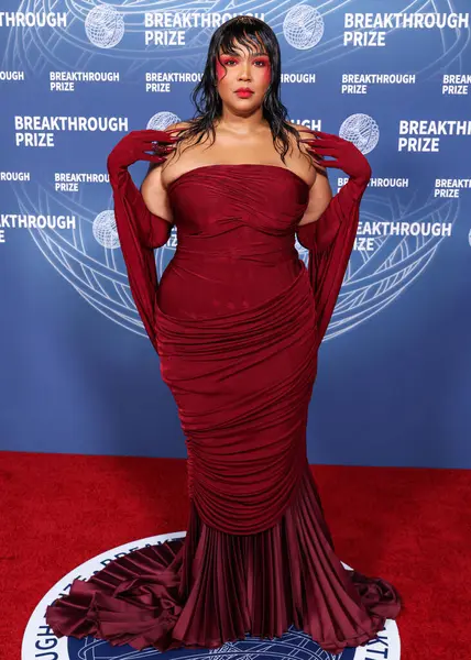 Robert Wun 'u giyen Lizzo, 5 Nisan 2025' te Santa Monica, Los Angeles, Kaliforniya, ABD 'de düzenlenen Barker Hangarı' nda düzenlenen 11.. 