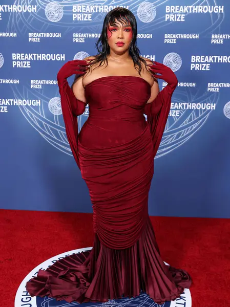 Robert Wun 'u giyen Lizzo, 5 Nisan 2025' te Santa Monica, Los Angeles, Kaliforniya, ABD 'de düzenlenen Barker Hangarı' nda düzenlenen 11.. 