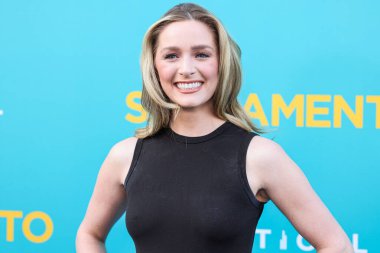 Amerikalı aktris ve eski güzellik kraliçesi Greer Grammer, 7 Nisan 2025 'te Los Angeles, Kaliforniya, ABD' deki Vista Tiyatrosu 'nda düzenlenen Dikey Eğlencenin Özel Gösterimi' ne geldi..