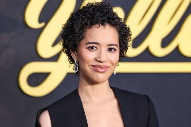 Amerikalı aktris Jasmin Savoy Brown, Televizyon Sanatları ve Bilimleri Akademisi 'nin Şaban Medya Merkezi' ndeki Wolf Tiyatrosu 'nda 10 Nisan 2025' te düzenlenen 'Yellowcoat' 3.