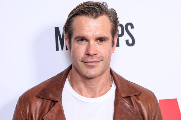 Stephen Huszar arrives at the Los Angeles Premiere Of Lionsgate's 'Mob Cops' held at the Harmony Gold Theater on April 23, 2025 in Hollywood, Los Angeles, California, United States. 