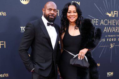 Antoine Fuqua ve eşi Lela Rochon, 26 Nisan 2025 'te Hollywood, Los Angeles, Kaliforniya, ABD' de düzenlenen Dolby Tiyatrosu 'nda düzenlenen 2025 sayılı Yaşam Boyu Başarı Ödülü' ne geldiler.. 