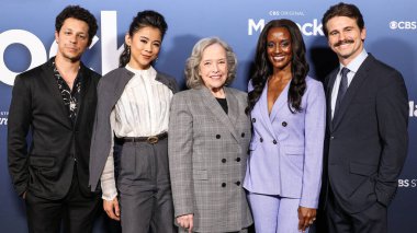 David Del Rio, Leah Lewis, Kathy Bates, Skye P. Marshall ve Jason Ritter, 5 Mayıs 2025 'te Los Angeles, Kaliforniya, ABD' deki The Directors Guild of America 'daki DGA Tiyatro Kompleksi' nde düzenlenen CBS 'nin Matlock' 1..  