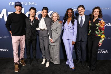 Eric Christian Olsen, David Del Rio, Leah Lewis, Kathy Bates, Skye P. Marshall, Jason Ritter, Jennie Snyder Urman, CBS 'nin' Matlock '1. sezon Emmy FYC etkinliğine katıldı.