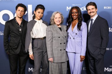 David Del Rio, Leah Lewis, Kathy Bates, Skye P. Marshall ve Jason Ritter, 5 Mayıs 2025 'te Los Angeles, Kaliforniya, ABD' deki The Directors Guild of America 'daki DGA Tiyatro Kompleksi' nde düzenlenen CBS 'nin Matlock' 1..  