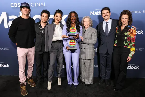 Eric Christian Olsen, David Del Rio, Leah Lewis, Skye P. Marshall, Kathy Bates, Jason Ritter, Jennie Snyder Urman, CBS 'nin' Matlock '1. sezon Emmy FYC etkinliğine katıldı.