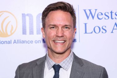 Amerikalı aktör Scott Porter, 8 Mayıs 2025 'te Beverly Hills Otel' de düzenlenen Maybelline tarafından sunulan Ulusal Akıl Hastalıkları Birliği (NAMI) 2025 Akıl Sağlığı Galasına geldi..     