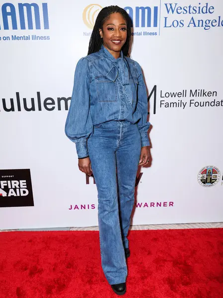 Amerikalı komedyen ve aktris Tiffany Haddish, 8 Mayıs 2025 'te Beverly Hills Hotel' de düzenlenen Ulusal Akıl Hastalıkları Birliği (NAMI) 2025 Akıl Sağlığı Galası 'na geldi.