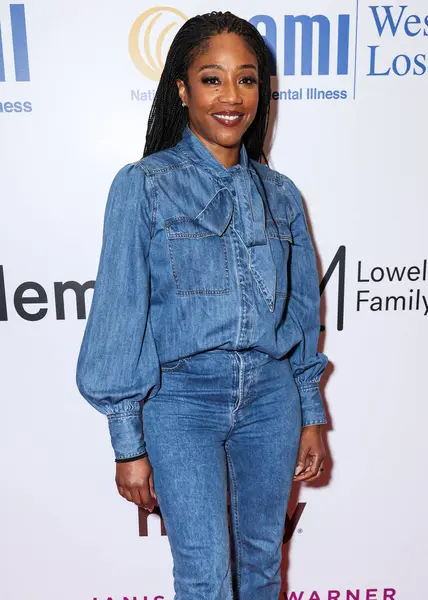 Amerikalı komedyen ve aktris Tiffany Haddish, 8 Mayıs 2025 'te Beverly Hills Hotel' de düzenlenen Ulusal Akıl Hastalıkları Birliği (NAMI) 2025 Akıl Sağlığı Galası 'na geldi.
