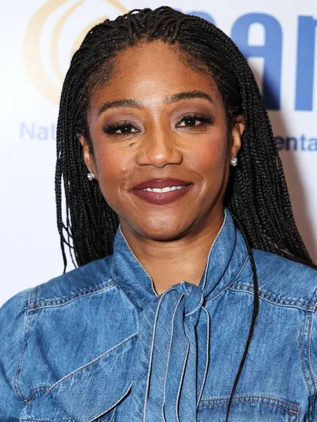 Amerikalı komedyen ve aktris Tiffany Haddish, 8 Mayıs 2025 'te Beverly Hills Hotel' de düzenlenen Ulusal Akıl Hastalıkları Birliği (NAMI) 2025 Akıl Sağlığı Galası 'na geldi.