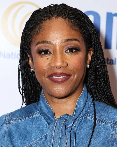 Amerikalı komedyen ve aktris Tiffany Haddish, 8 Mayıs 2025 'te Beverly Hills Hotel' de düzenlenen Ulusal Akıl Hastalıkları Birliği (NAMI) 2025 Akıl Sağlığı Galası 'na geldi.