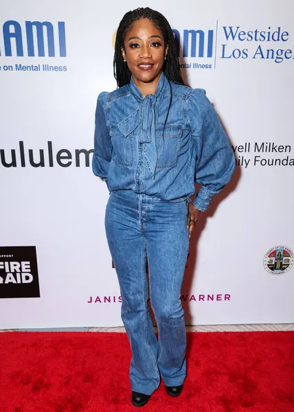 Amerikalı komedyen ve aktris Tiffany Haddish, 8 Mayıs 2025 'te Beverly Hills Hotel' de düzenlenen Ulusal Akıl Hastalıkları Birliği (NAMI) 2025 Akıl Sağlığı Galası 'na geldi.