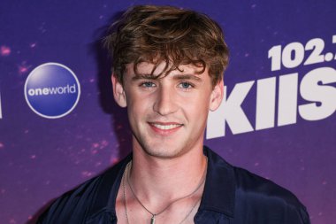 Amerikalı aktör ve Will Ferrell 'in oğlu Magnus Ferrell, 10 Mayıs 2025' te Huntington City Beach, Orange County, Kaliforniya 'da düzenlenen Fiji Airways tarafından sunulan iHeartRadio 102.7 KIIS FM Wango 2025' e geldiler.. 