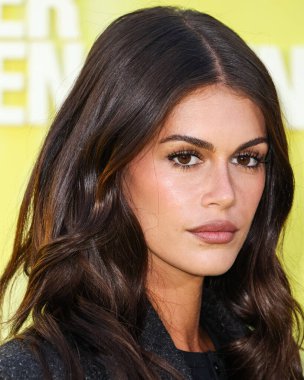 Amerikalı model ve aktris Kaia Gerber (Kaia Jordan), 14 Mayıs 2025 'te Hollywood Paladyumu' nda düzenlenen Amazon Prime Video 'nun 1.. 