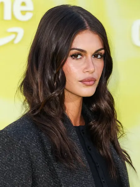 Amerikalı model ve aktris Kaia Gerber (Kaia Jordan), 14 Mayıs 2025 'te Hollywood Paladyumu' nda düzenlenen Amazon Prime Video 'nun 1.. 