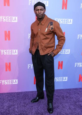 İngiliz aktör David Gyasi Netflix FYSEE LA - 'Diplomat' Sezon 2, ATAS Emmy FYC Özel Gösterim Etkinliği 'ne Huntington Kütüphanesi, Sanat Koleksiyonları ve San Marino, Los Angeles, Kaliforniya, ABD' deki Botanik Bahçeleri 'nde katıldı..