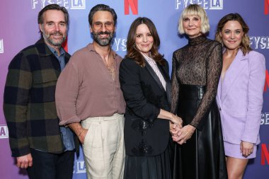 Will Forte, Marco Calvani, Tina Fey, Kerri Kenney-Silver ve Erika Henningsen Netflix FYSEE LA - 'The Four Seasons' Sezon 1 ATAS Emmy FYC (Düşünceleriniz İçin) 19 Mayıs 2025 'te Aero Theatre, CA