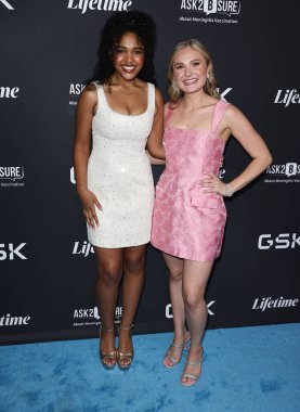Kaci Barker ve Sarah Borne, 20 Mayıs 2025 'te Hollywood, Los Angeles, Kaliforniya, ABD' de düzenlenen 'Pretty Hurts' ve 'GSK Ask2Bsure Sağlık Muhabbeti' ne geldiler..