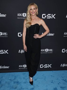 Amerikalı aktris Sarah Michelle Gellar, 20 Mayıs 2025 'te Hollywood, Los Angeles, Kaliforniya, ABD' de düzenlenen 'Pretty Hurts' ve 'GSK Ask2Bsure Sağlık Muhabbeti Aster' e geldi..