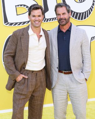 Andrew Rannells ve erkek arkadaşı Tuc Watkins, Netflix 'in' Big Mouth 'sezonunun Los Angeles Premiere of Netflix' in 8. sezonuna geldiler. Fotoğraf: X