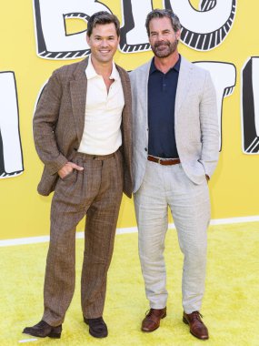 Andrew Rannells ve erkek arkadaşı Tuc Watkins, Netflix 'in' Big Mouth 'sezonunun Los Angeles Premiere' ine geldiler..