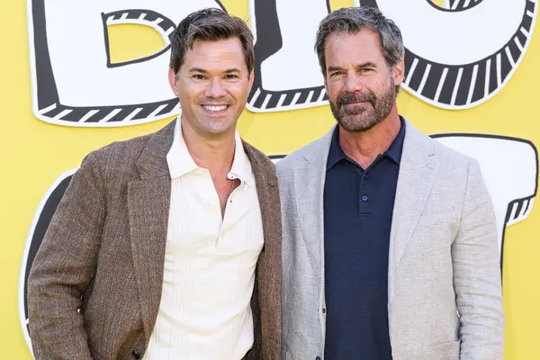 Andrew Rannells ve erkek arkadaşı Tuc Watkins, Netflix 'in' Big Mouth 'sezonunun Los Angeles Premiere' ine geldiler..