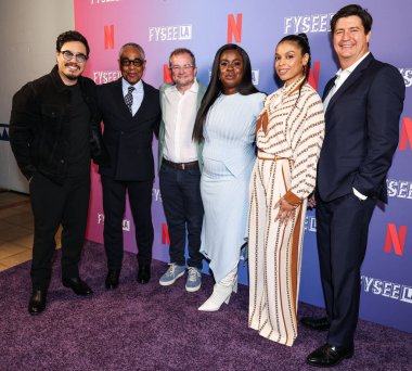Randall Park, Giancarlo Esposito, Paul William Davies, Uzo Aduba, Susan Kelechi Watson, Ken Marino Netflix FYSEE LA - 'The Residence' Sezon 1 ATAS Resmi Emmy FYC Etkinliği Hollywood Legion Theater, LA, CA, ABD.