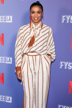 Amerikalı aktris Susan Kelechi Watson, Netflix FYSEE LA - 'The Residence' Sezon 1, ATAS Resmi Emmy FYC Etkinliği Hollywood Lejyon Tiyatrosu 'nda Hollywood Post 43, Hollywood, Los Angeles, Kaliforniya, ABD' deki Amerikan Lejyonu 'na geldi..