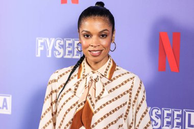 Amerikalı aktris Susan Kelechi Watson, Netflix FYSEE LA - 'The Residence' Sezon 1, ATAS Resmi Emmy FYC Etkinliği Hollywood Lejyon Tiyatrosu 'nda Hollywood Post 43, Hollywood, Los Angeles, Kaliforniya, ABD' deki Amerikan Lejyonu 'na geldi..