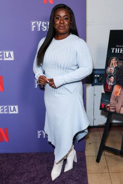 Amerikalı aktris Susan Kelechi Watson, Netflix FYSEE LA - 'The Residence' Sezon 1, ATAS Resmi Emmy FYC Etkinliği Hollywood Lejyon Tiyatrosu 'nda Hollywood Post 43, Hollywood, Los Angeles, Kaliforniya, ABD' deki Amerikan Lejyonu 'na geldi..