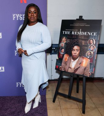 Amerikalı aktris Susan Kelechi Watson, Netflix FYSEE LA - 'The Residence' Sezon 1, ATAS Resmi Emmy FYC Etkinliği Hollywood Lejyon Tiyatrosu 'nda Hollywood Post 43, Hollywood, Los Angeles, Kaliforniya, ABD' deki Amerikan Lejyonu 'na geldi..