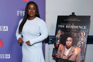 Amerikalı aktris Susan Kelechi Watson, Netflix FYSEE LA - 'The Residence' Sezon 1, ATAS Resmi Emmy FYC Etkinliği Hollywood Lejyon Tiyatrosu 'nda Hollywood Post 43, Hollywood, Los Angeles, Kaliforniya, ABD' deki Amerikan Lejyonu 'na geldi..