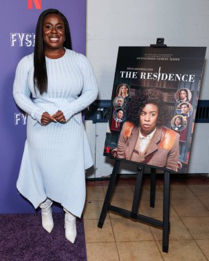 Amerikalı aktris Susan Kelechi Watson, Netflix FYSEE LA - 'The Residence' Sezon 1, ATAS Resmi Emmy FYC Etkinliği Hollywood Lejyon Tiyatrosu 'nda Hollywood Post 43, Hollywood, Los Angeles, Kaliforniya, ABD' deki Amerikan Lejyonu 'na geldi..
