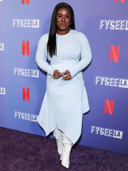 Amerikalı aktris Susan Kelechi Watson, Netflix FYSEE LA - 'The Residence' Sezon 1, ATAS Resmi Emmy FYC Etkinliği Hollywood Lejyon Tiyatrosu 'nda Hollywood Post 43, Hollywood, Los Angeles, Kaliforniya, ABD' deki Amerikan Lejyonu 'na geldi..