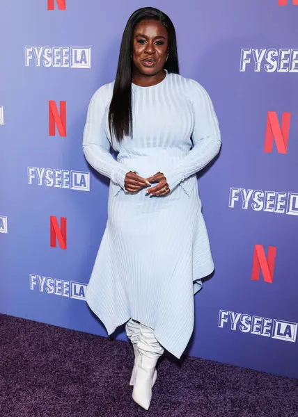 Amerikalı aktris Susan Kelechi Watson, Netflix FYSEE LA - 'The Residence' Sezon 1, ATAS Resmi Emmy FYC Etkinliği Hollywood Lejyon Tiyatrosu 'nda Hollywood Post 43, Hollywood, Los Angeles, Kaliforniya, ABD' deki Amerikan Lejyonu 'na geldi..