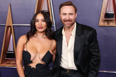 Jessica Ledon ve erkek arkadaşı David Guetta, 26 Mayıs 2025 'te Las Vegas, Las Vegas' ta düzenlenen 2025 Amerikan Müzik Ödülleri 'ne geldiler..