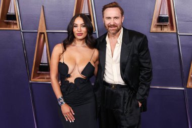 Jessica Ledon ve erkek arkadaşı David Guetta, 26 Mayıs 2025 'te Las Vegas, Las Vegas' ta düzenlenen 2025 Amerikan Müzik Ödülleri 'ne geldiler..