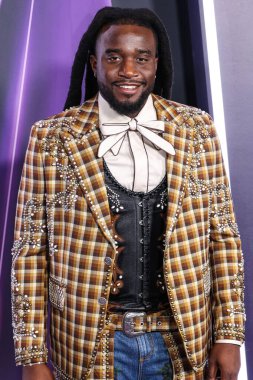 Shaboozey arrives at the 2025 American Music Awards held at the Fontainebleau Las Vegas on May 26, 2025 in Las Vegas, Nevada, United States.       