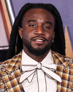 Shaboozey arrives at the 2025 American Music Awards held at the Fontainebleau Las Vegas on May 26, 2025 in Las Vegas, Nevada, United States.       
