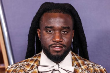 Shaboozey arrives at the 2025 American Music Awards held at the Fontainebleau Las Vegas on May 26, 2025 in Las Vegas, Nevada, United States.       