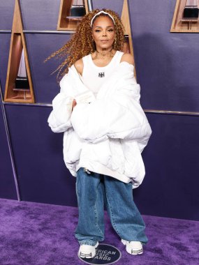 Simge Ödülü sahibi Janet Jackson, 26 Mayıs 2025 'te Las Vegas, Las Vegas' ta düzenlenen 2025 Amerikan Müzik Ödülleri 'nde poz verdi.. 