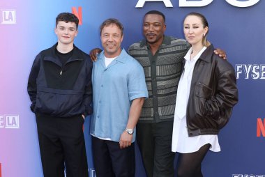 Stephen Graham, Owen Cooper, Ashley Walters ve Erin Doherty Netflix FYSEE LA - 'Ergenlik' Sezon 1 ATAS (Televizyon Sanatları ve Bilimleri Akademisi) Emmy FYC 'ye geldiler.     
