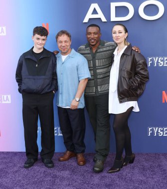 Stephen Graham, Owen Cooper, Ashley Walters ve Erin Doherty Netflix FYSEE LA - 'Ergenlik' Sezon 1 ATAS (Televizyon Sanatları ve Bilimleri Akademisi) Emmy FYC 'ye geldiler.     