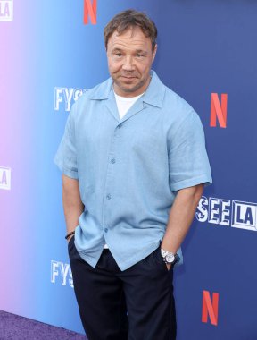 İngiliz aktör ve yapımcı Stephen Graham Netflix FYSEE LA - 'Adolescence' Sezon 1 ATAS (Televizyon Sanatları ve Bilimleri Akademisi) Emmy FYC (Düşünceleriniz İçin) Şaban Medya Merkezi 'ndeki Wolf Tiyatrosu' nda düzenlenen etkinliğe geldi. 
