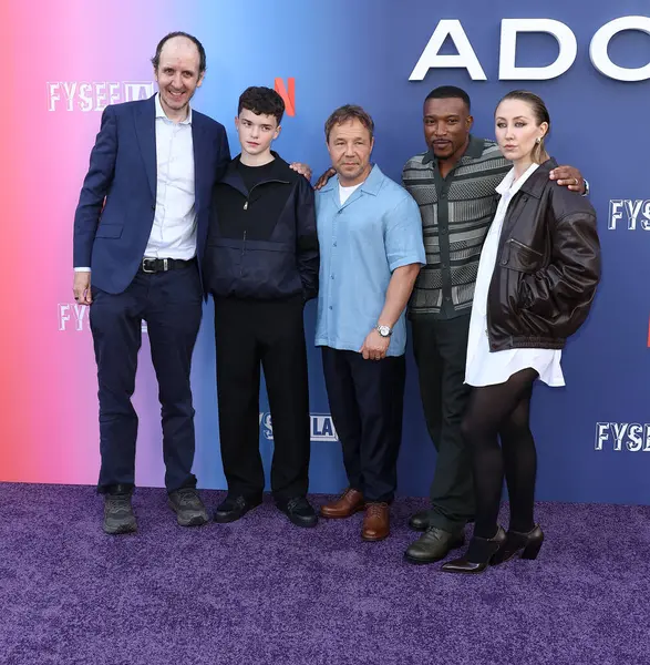 Jack Thorne, Stephen Graham, Owen Cooper, Ashley Walters ve Erin Doherty Netflix FYSEE LA - 'Adolescence' Sezon 1 ATAS (Televizyon Sanatları ve Bilimleri Akademisi) Emmy FYC 'ye geldiler.      