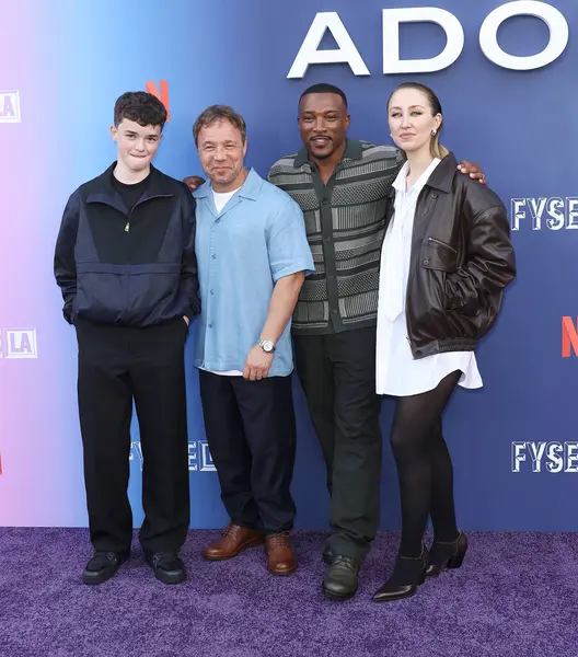 Stephen Graham, Owen Cooper, Ashley Walters ve Erin Doherty Netflix FYSEE LA - 'Ergenlik' Sezon 1 ATAS (Televizyon Sanatları ve Bilimleri Akademisi) Emmy FYC 'ye geldiler.     