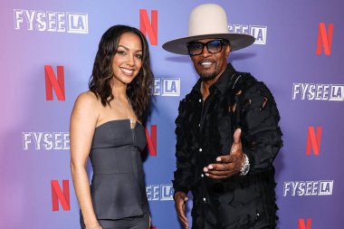 Corinne Foxx ve Peder Jamie Foxx, Batı Hollywood, Los Angeles, Kaliforniya, ABD 'deki Komedi Dükkanı' nda düzenlenen Değerlendirme Etkinliğiniz İçin FYSEE LA Komedi Gecesi ATAS Emmy FYC 'ye geldiler..