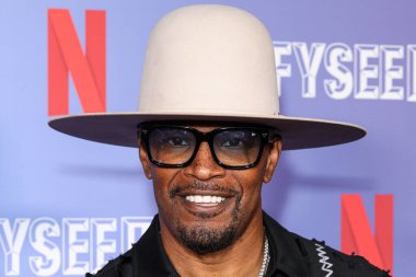 Amerikalı aktör, komedyen ve şarkıcı Jamie Foxx, Batı Hollywood, Los Angeles, Kaliforniya, ABD 'deki Komedi Dükkanı' nda düzenlenen Düşünce Etkinliğiniz İçin FYSEE LA Komedi Gecesi ATAS Emmy FYC 'yi sunar..