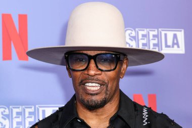 Amerikalı aktör, komedyen ve şarkıcı Jamie Foxx, Batı Hollywood, Los Angeles, Kaliforniya, ABD 'deki Komedi Dükkanı' nda düzenlenen Düşünce Etkinliğiniz İçin FYSEE LA Komedi Gecesi ATAS Emmy FYC 'yi sunar..